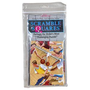 Vintage Basketball Puzzle Scramble Squares New in Bag 9 Piece Challenging Hoops